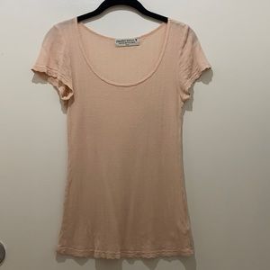 Project Social T Pink Waffle Knit Top